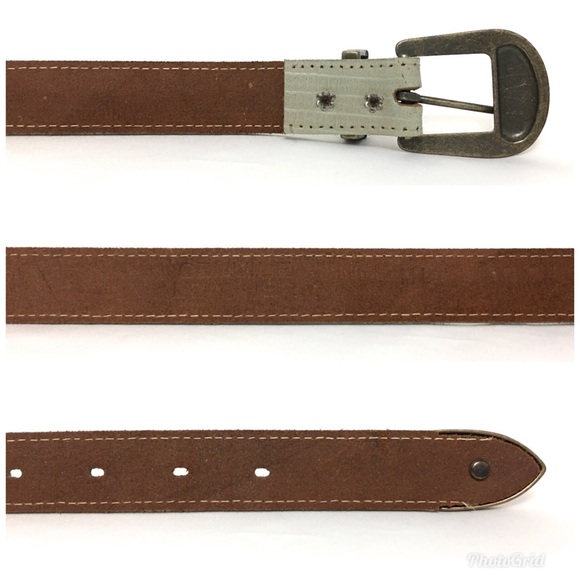 Prezzia Sea Green Embossed Belt - Picture 3 of 4